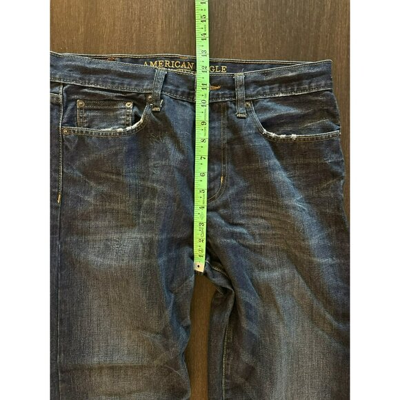American Eagle Men's Dark Wash Loose Jeans Size 32/32 - Picture 7 of 10